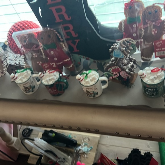 Pioneer Woman Floral Ruffle Christmas Skirt & over 30 Ornaments topper and boot - Picture 3 of 11